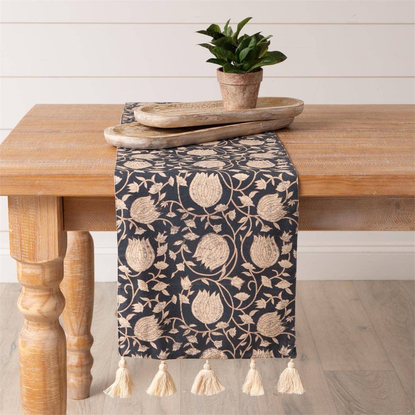Table Runner - Navy Block Print (PC)