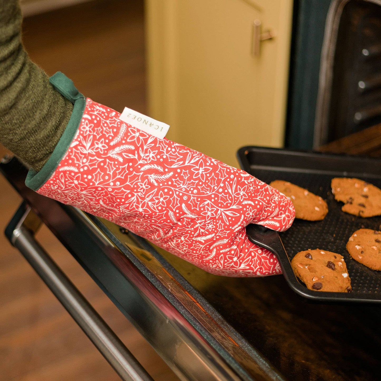 Christmas Floral Pot Holder Set