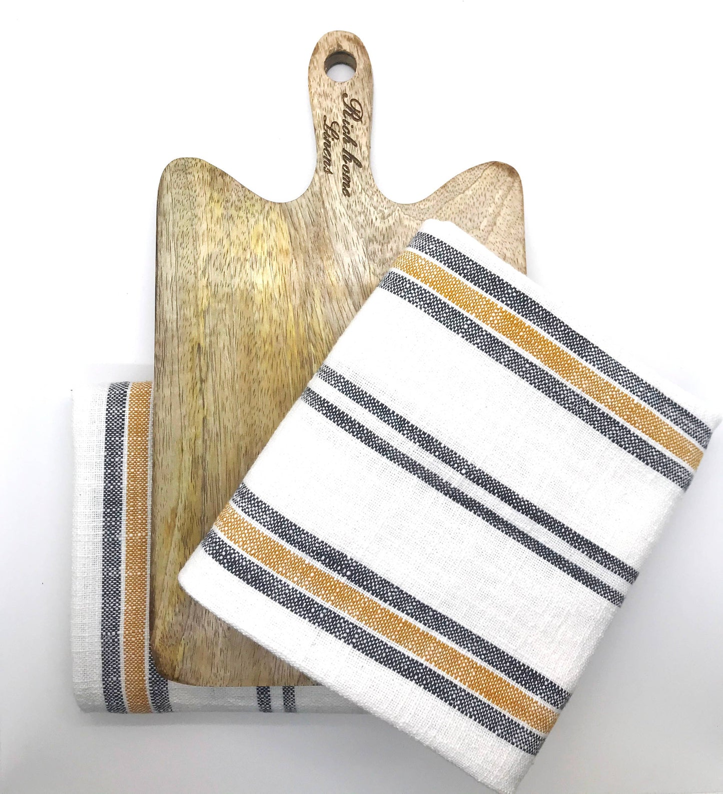 Gift pack - Set of 2 Kitchen Towels + Wooden Chopping Board