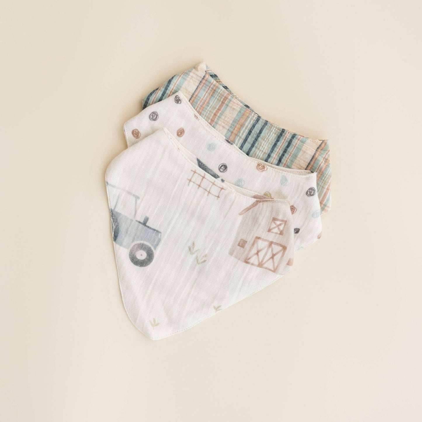 Charlie 3-pc. Farmhouse Tractor Bib set