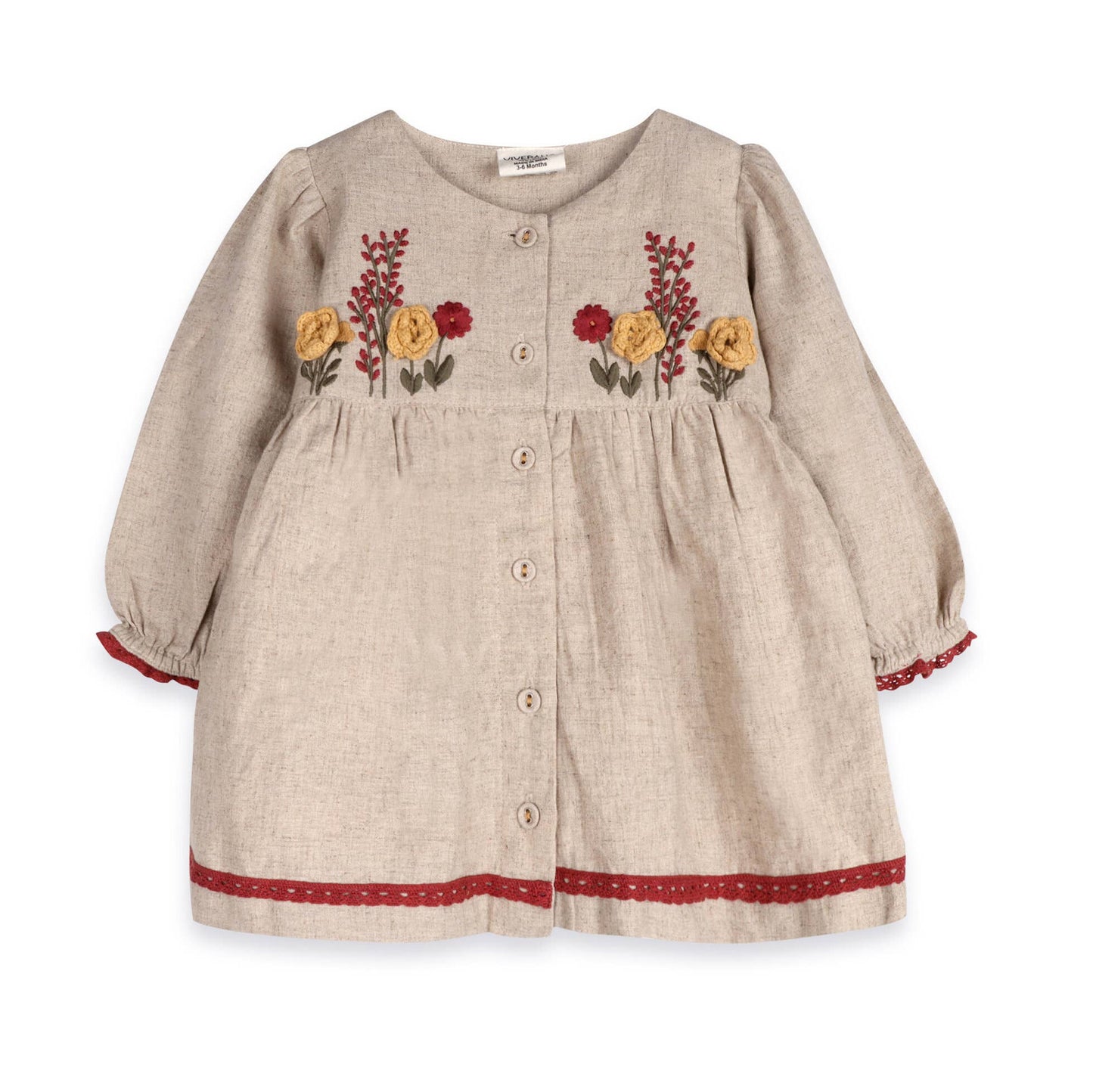 Ravello Embroidered Dress & Bloomer (Linen Blend)