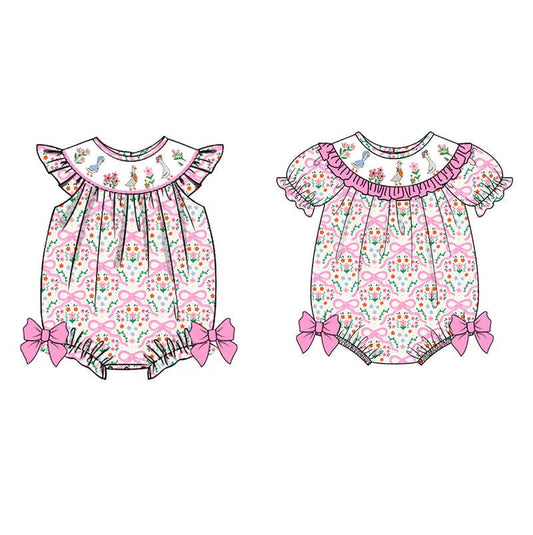 Silly Goose Smocked Romper