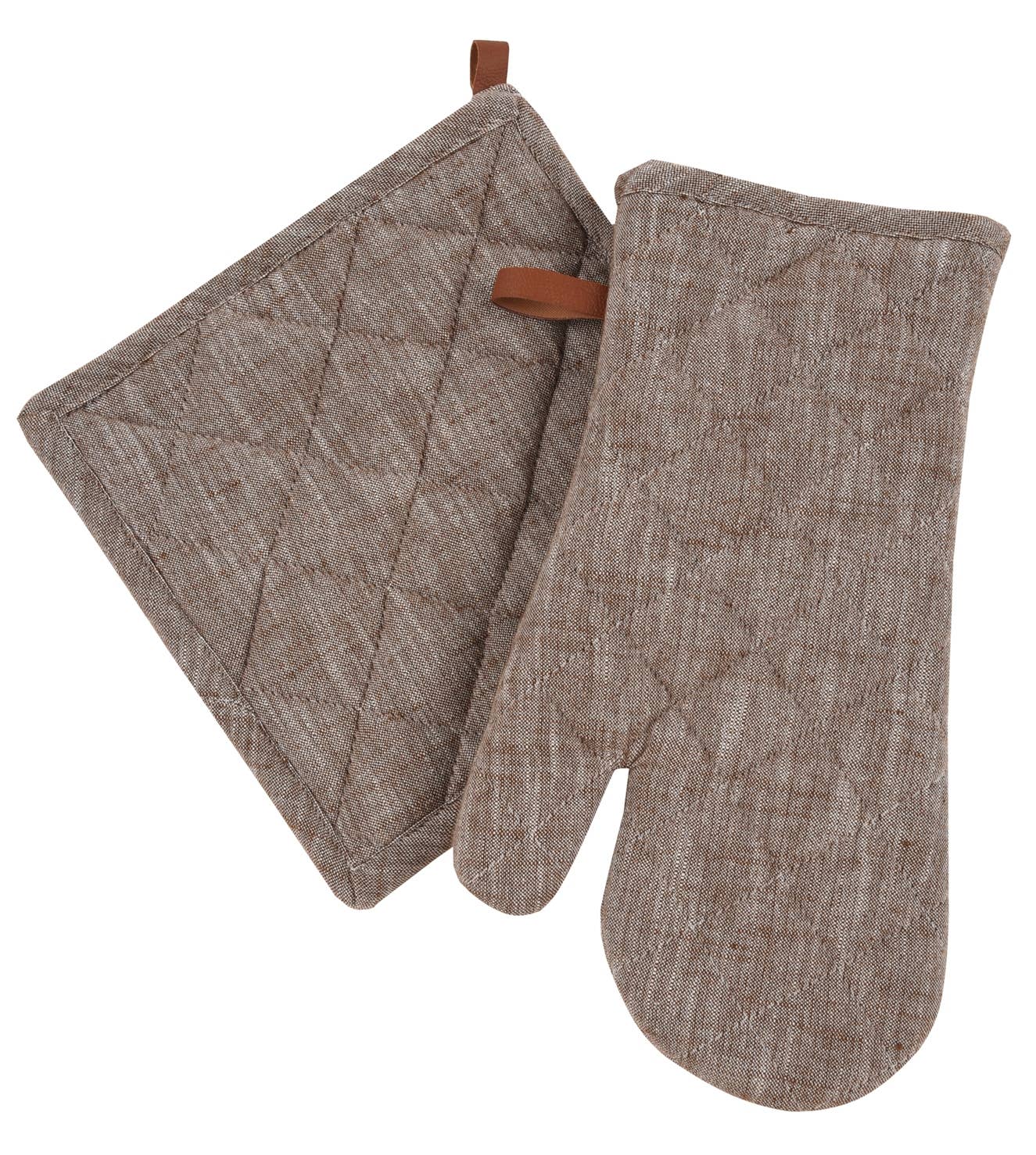 Chambray Oven Mitt & Pot Holder Set