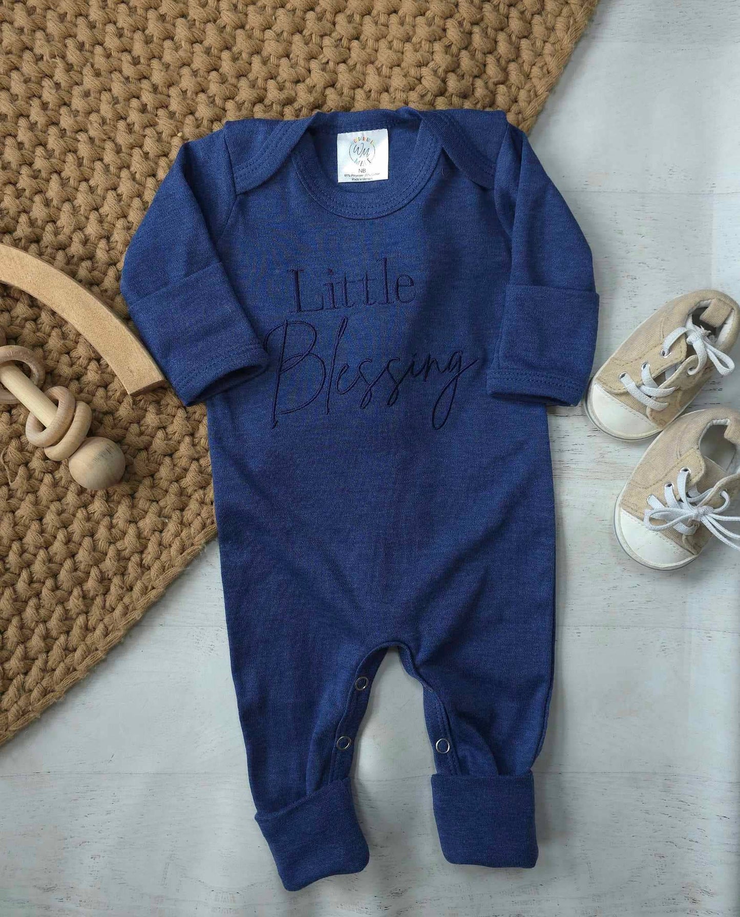 Little Blessing Blue Baby Romper