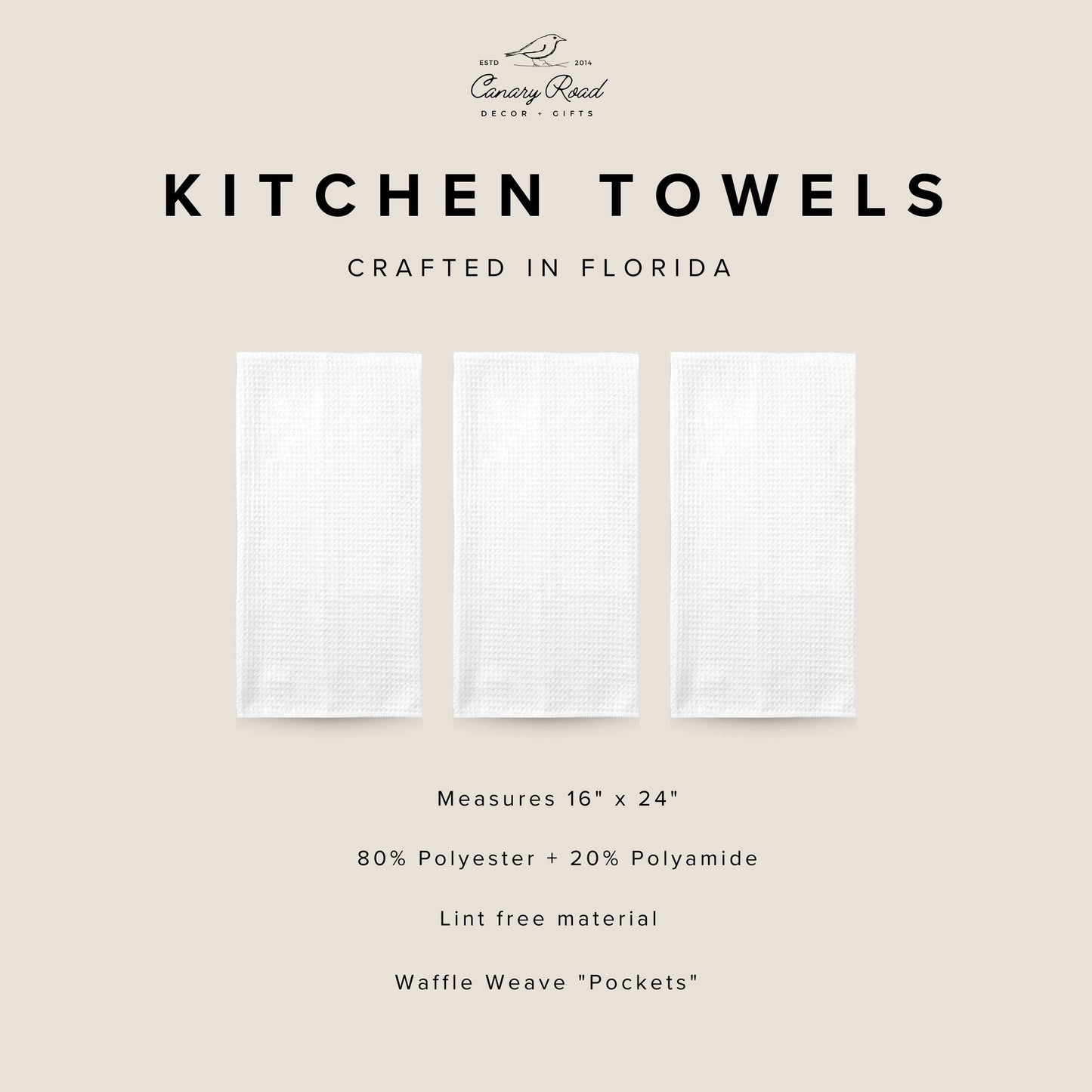 Rustic Chicken Farmhouse Homestead Kitchen Towel Waffle