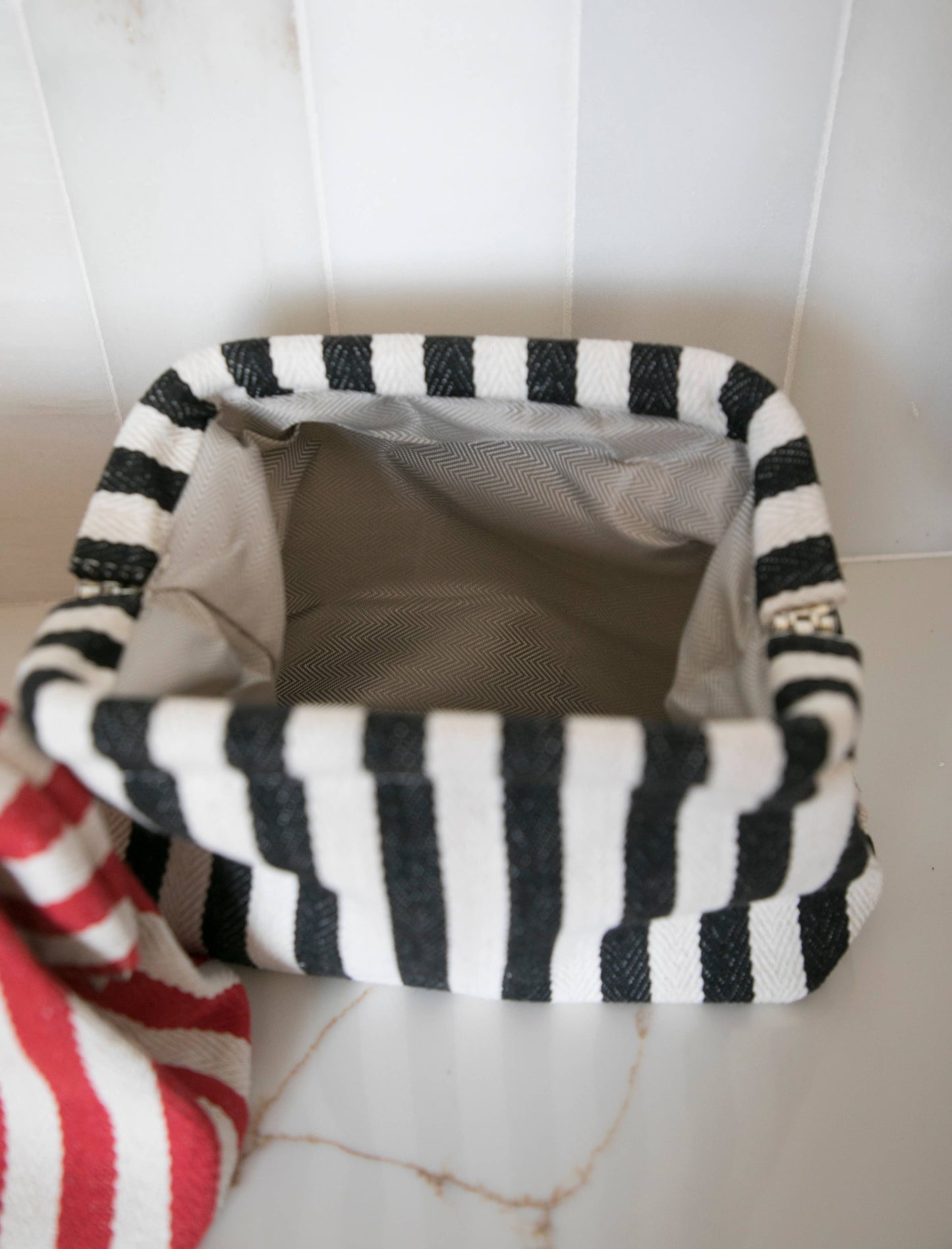 Striped Makeup Pouch