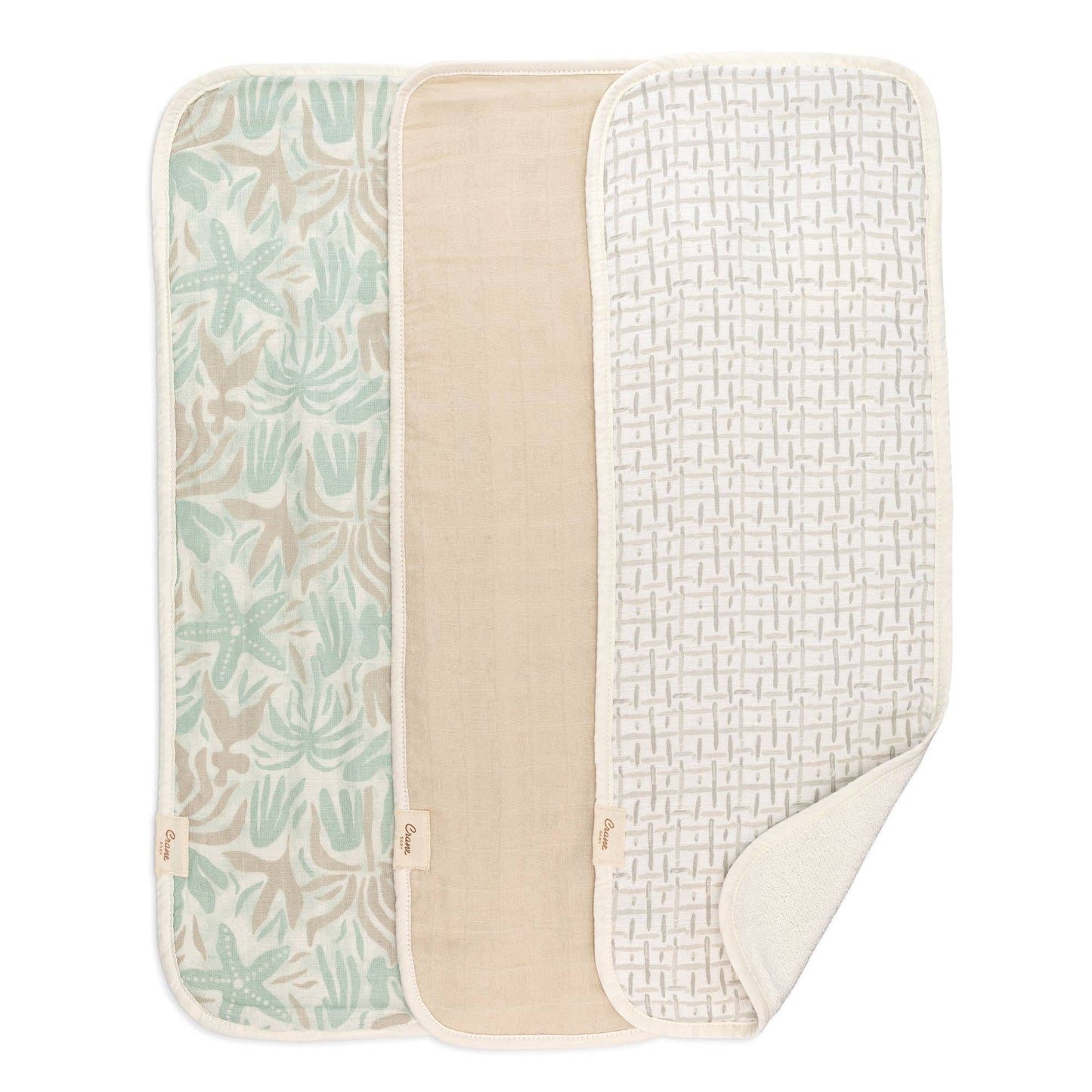Cove 3-pc. Baby Burp Cloth Set (Beach Life)