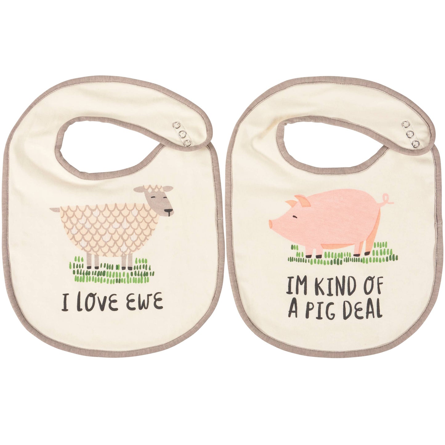 I Love Ewe Bib Set