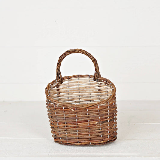 Hanging Willow Basket-Brown-12Hx8.5Lx6Thick-