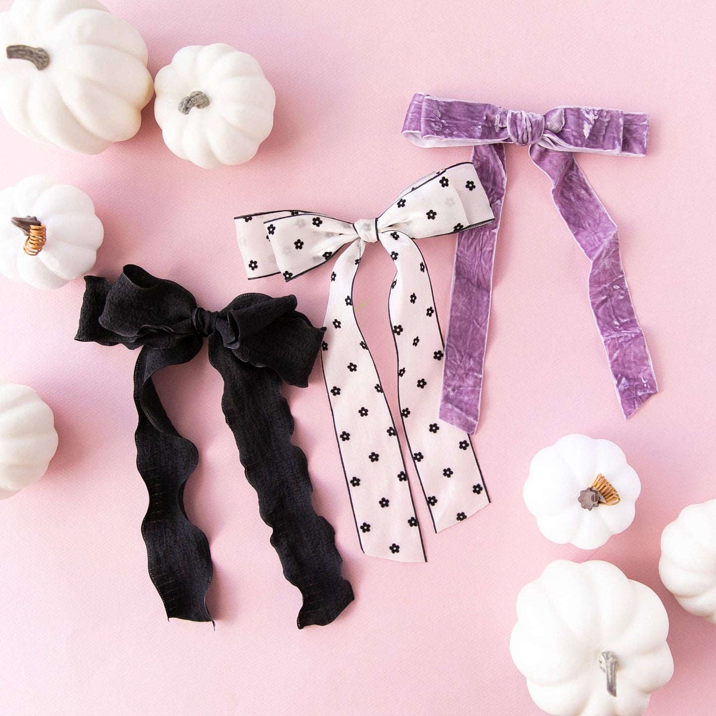 Crushed Sapphire | Statement Ribbon Bow