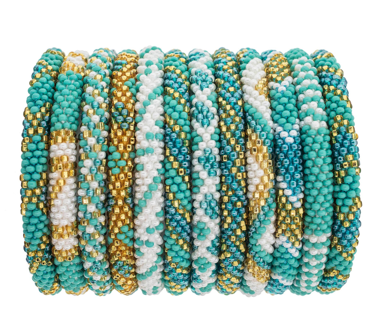 💎 Roll-On® Jewelry -  Aquamarine - Set of 12 Bracelets