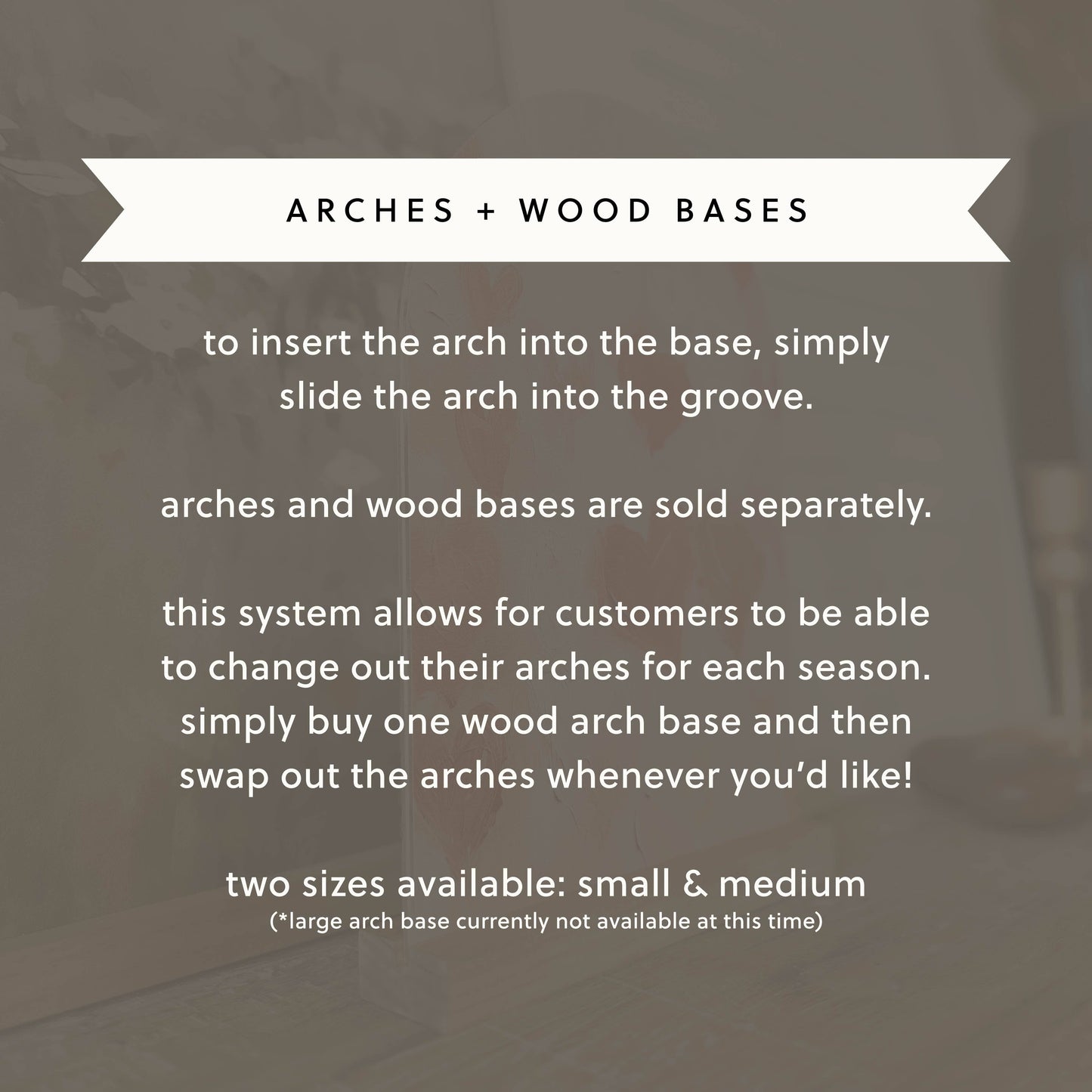 Arch Wood Base *BASE ONLY! Arches Sold Separately*