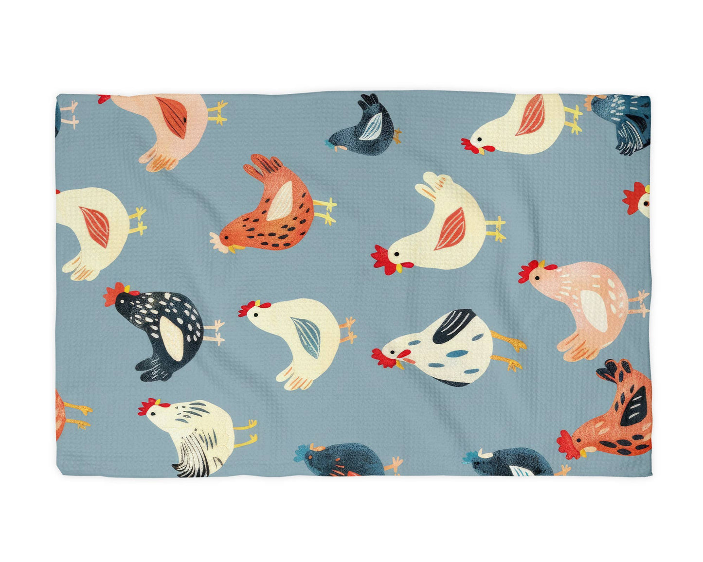 Rustic Chicken Farmhouse Homestead Kitchen Towel Waffle