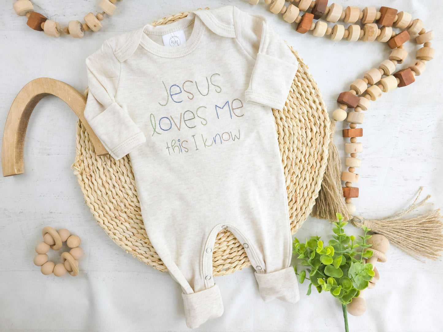 Jesus Loves Me Baby Boy Romper
