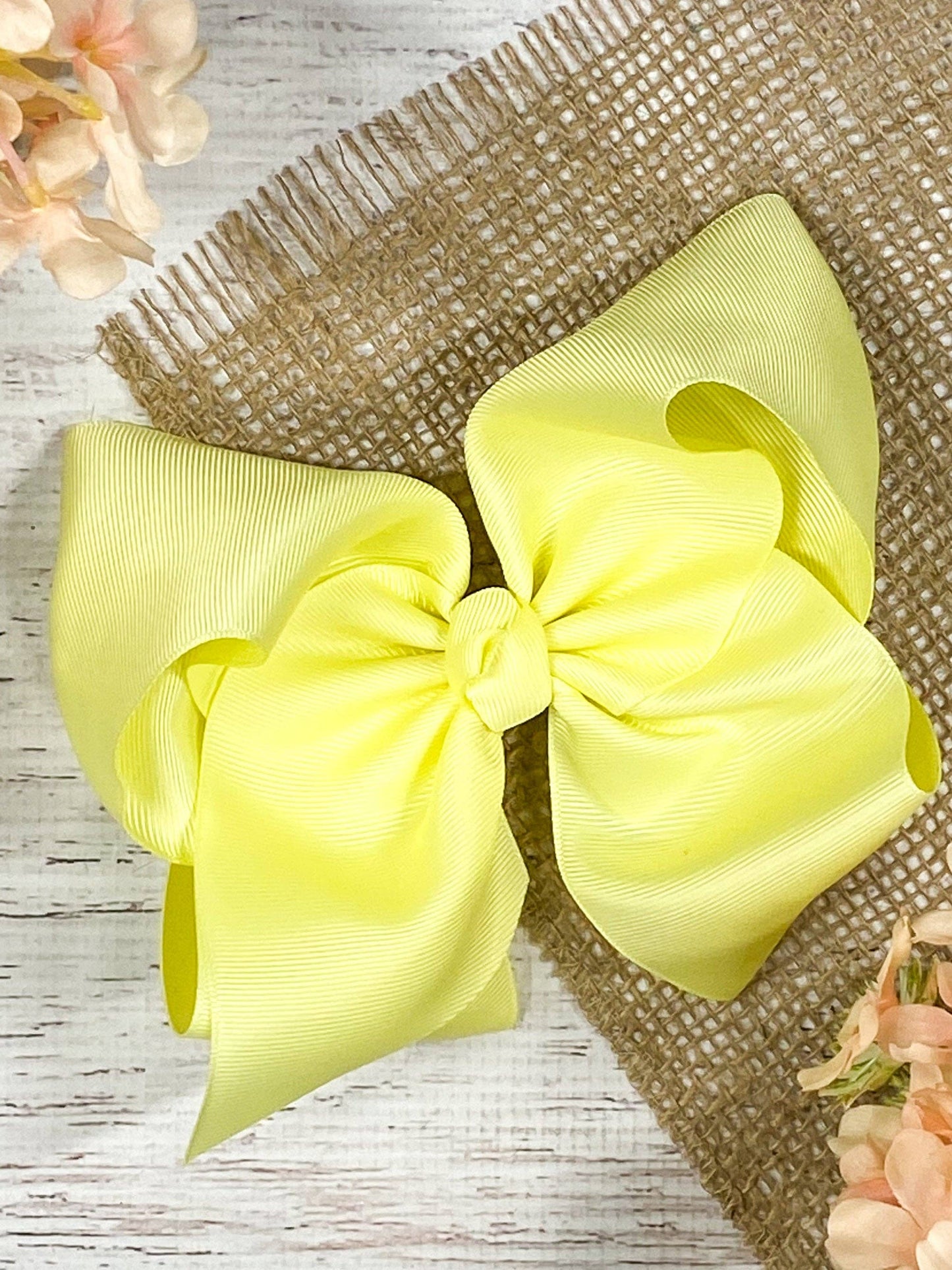 Texas Size Grosgrain Hair Bow - Alligator Clip - 6.5"