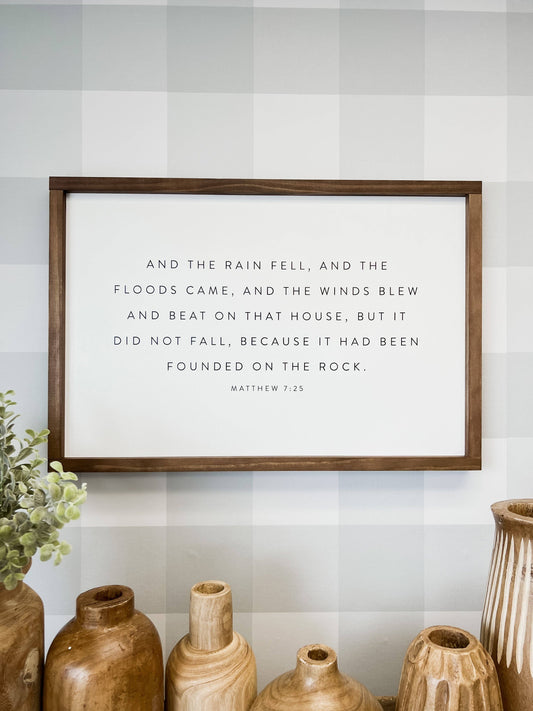 And the Rain Fell, and the Floods Came | Wall Art