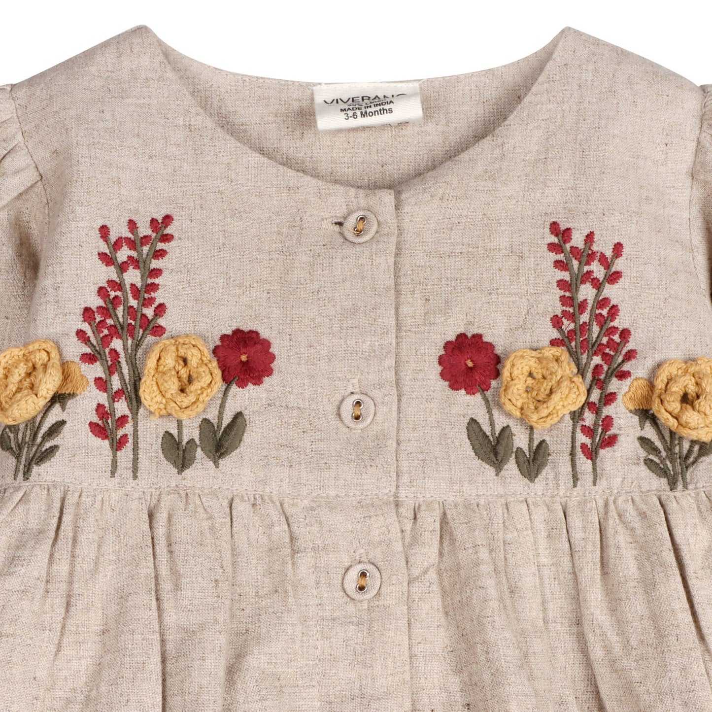 Ravello Embroidered Dress & Bloomer (Linen Blend)