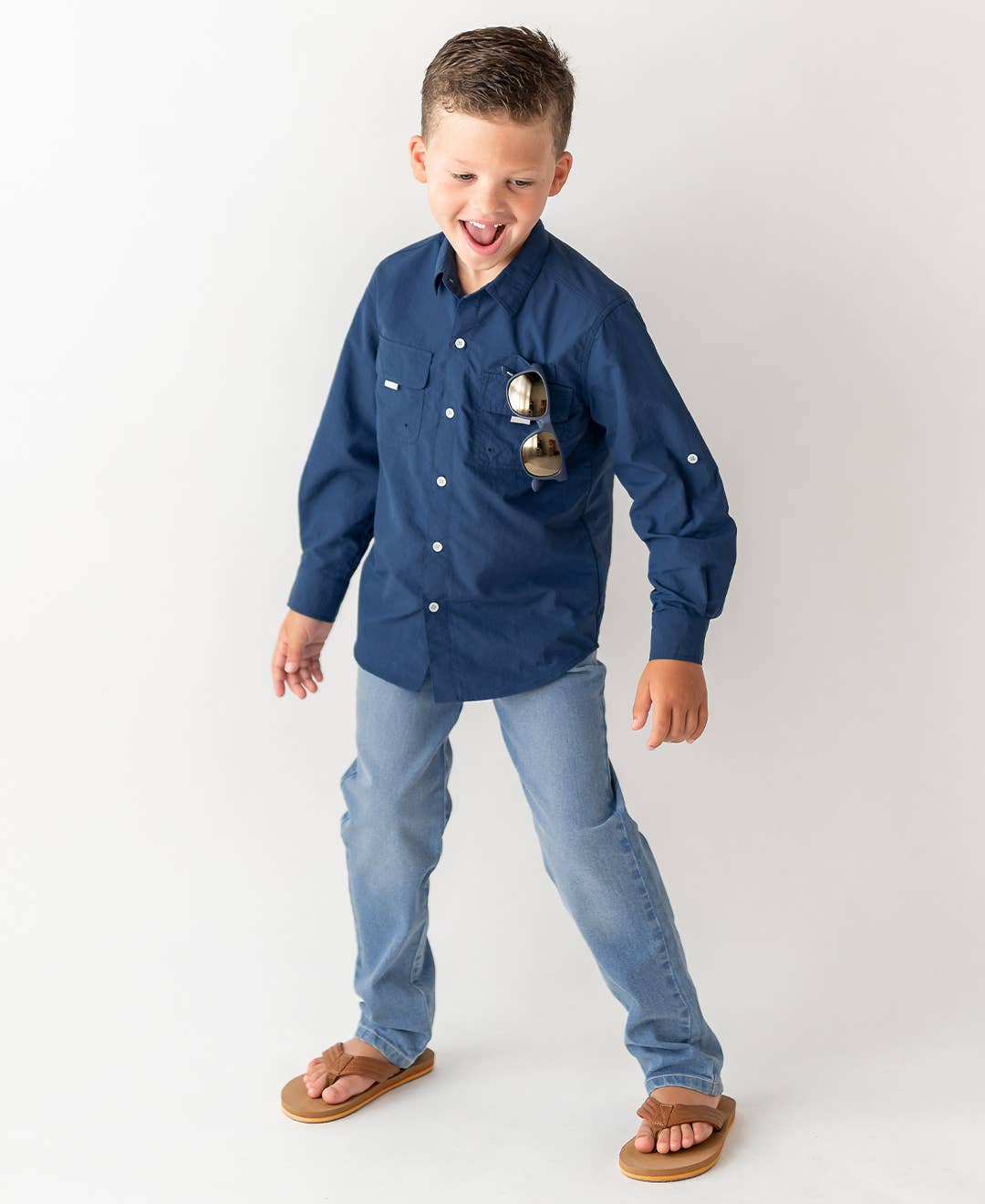 Navy Sun Protective Shirt