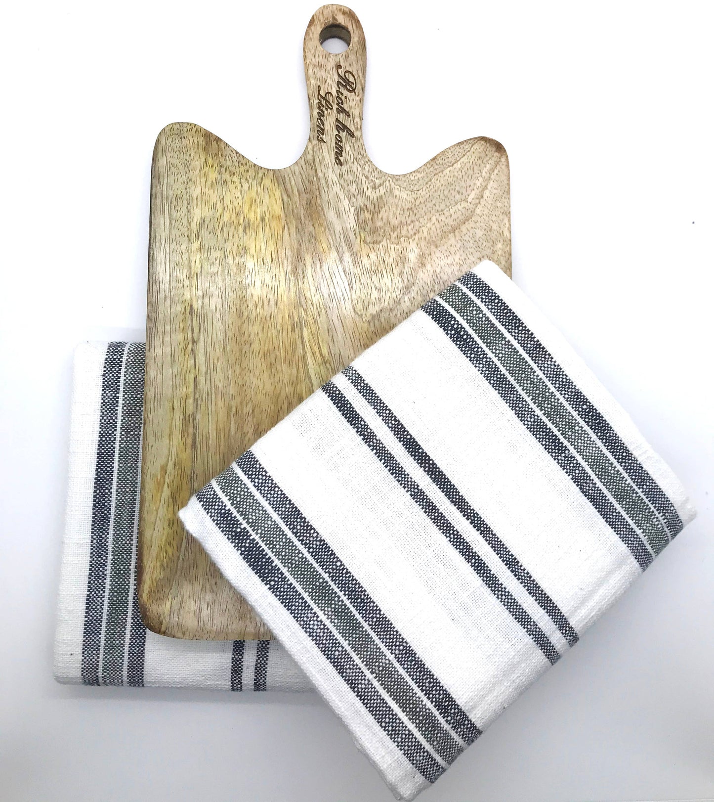 Gift pack - Set of 2 Kitchen Towels + Wooden Chopping Board