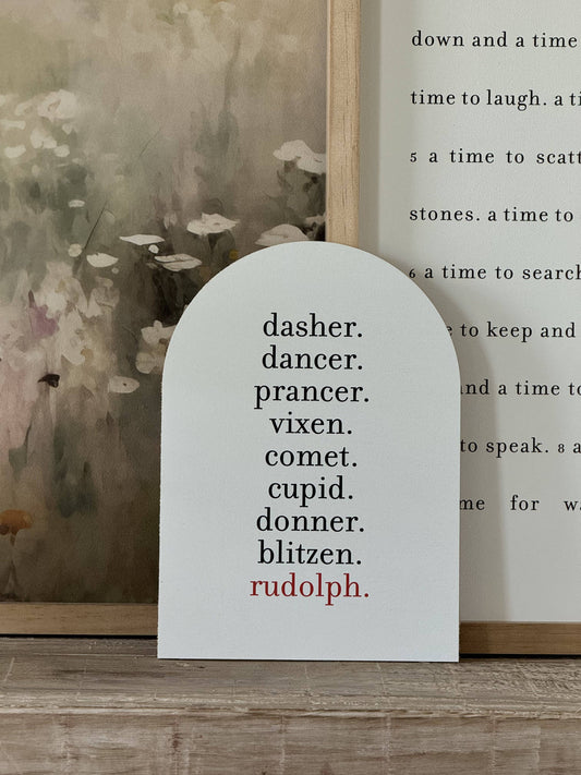 Reindeer Names, Arch | Christmas Decor
