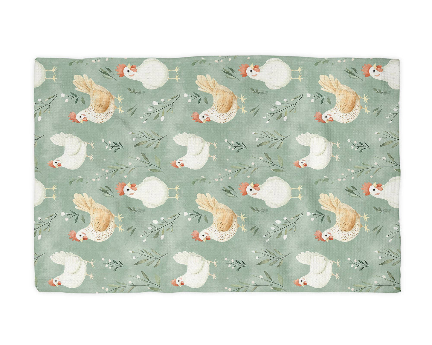Chicken Collage Farmhouse Coop Homestead Kitchen Towel
