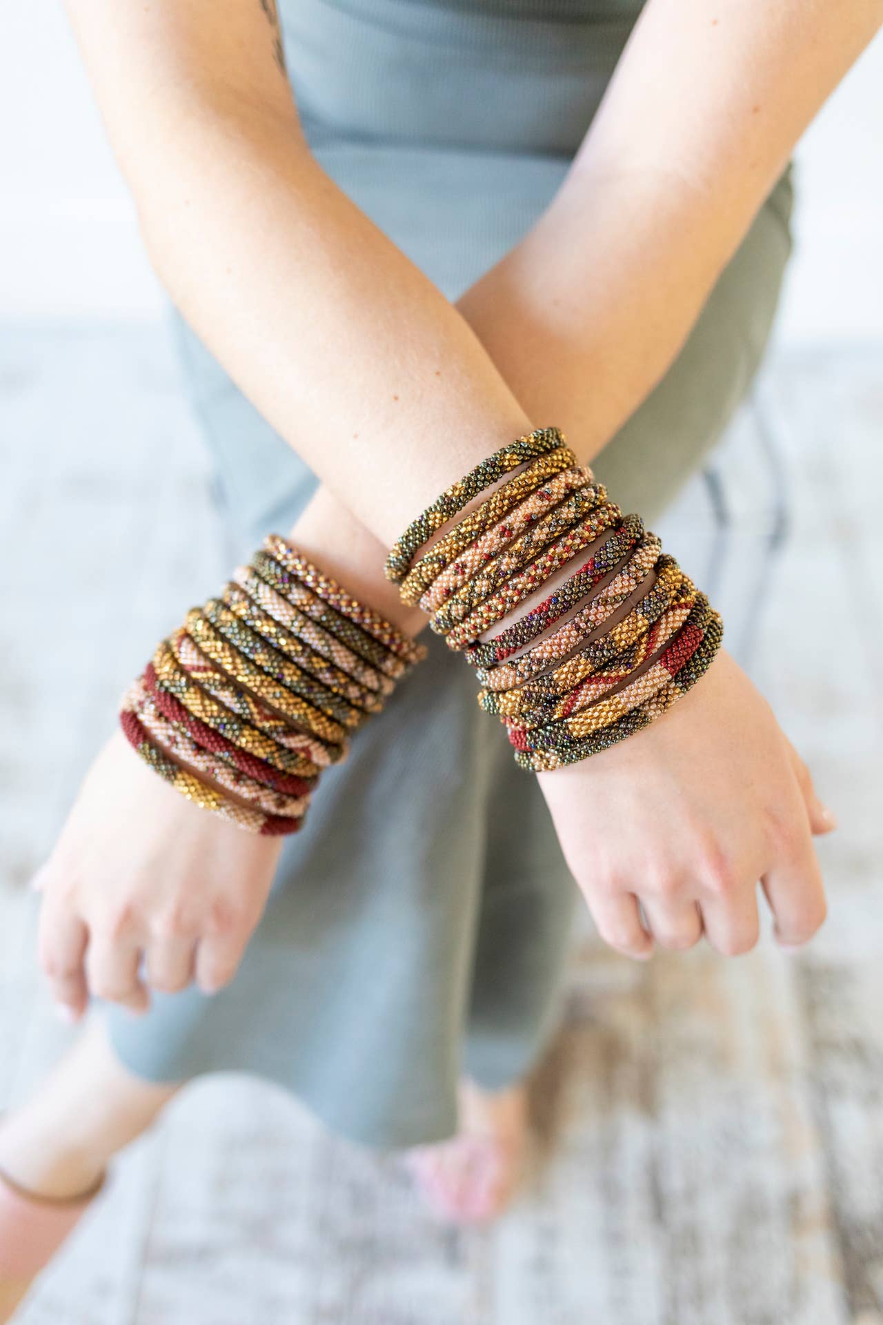 Roll-On® Bracelets - Chestnut Set of 12