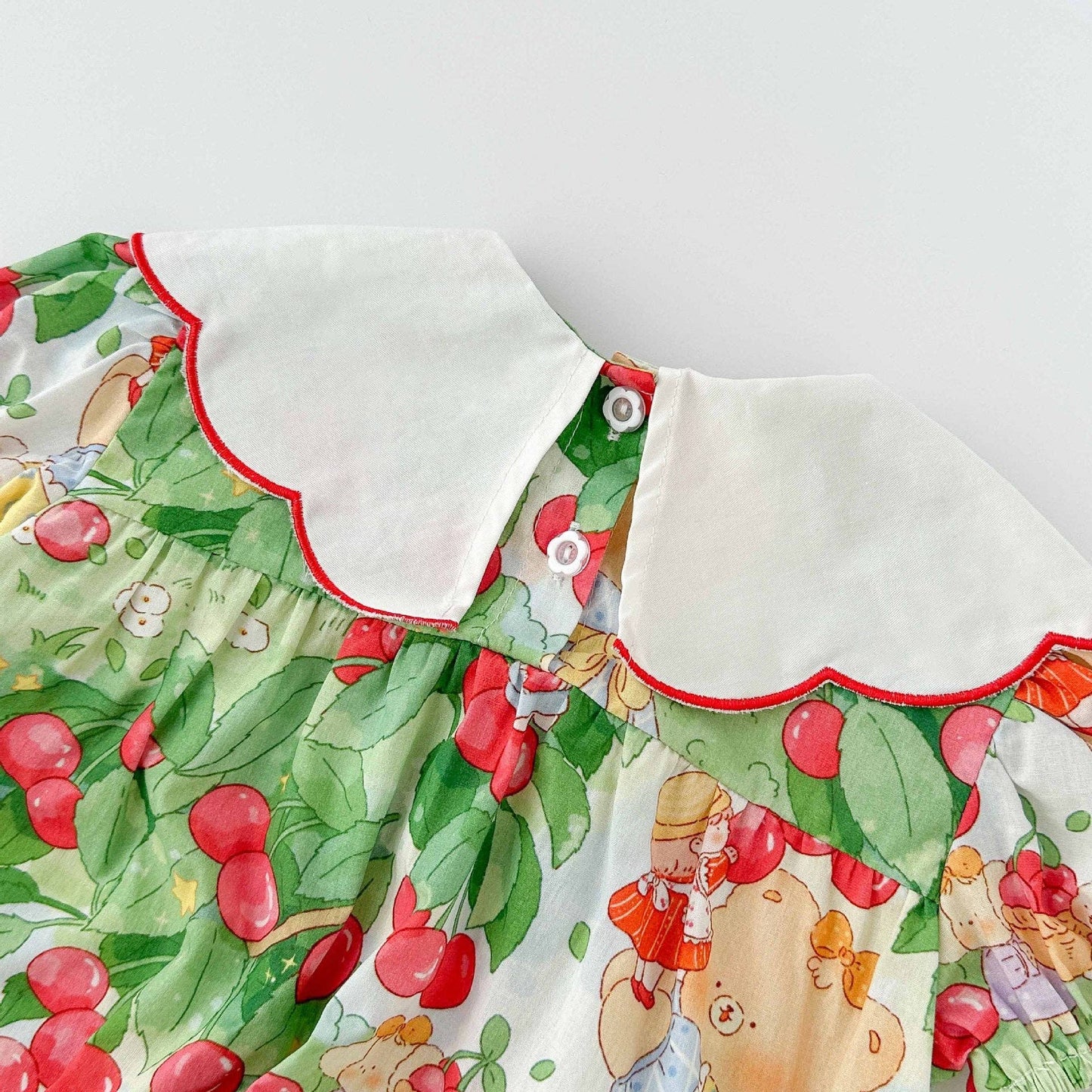 Patchwork Cherry Pattern Onesie
