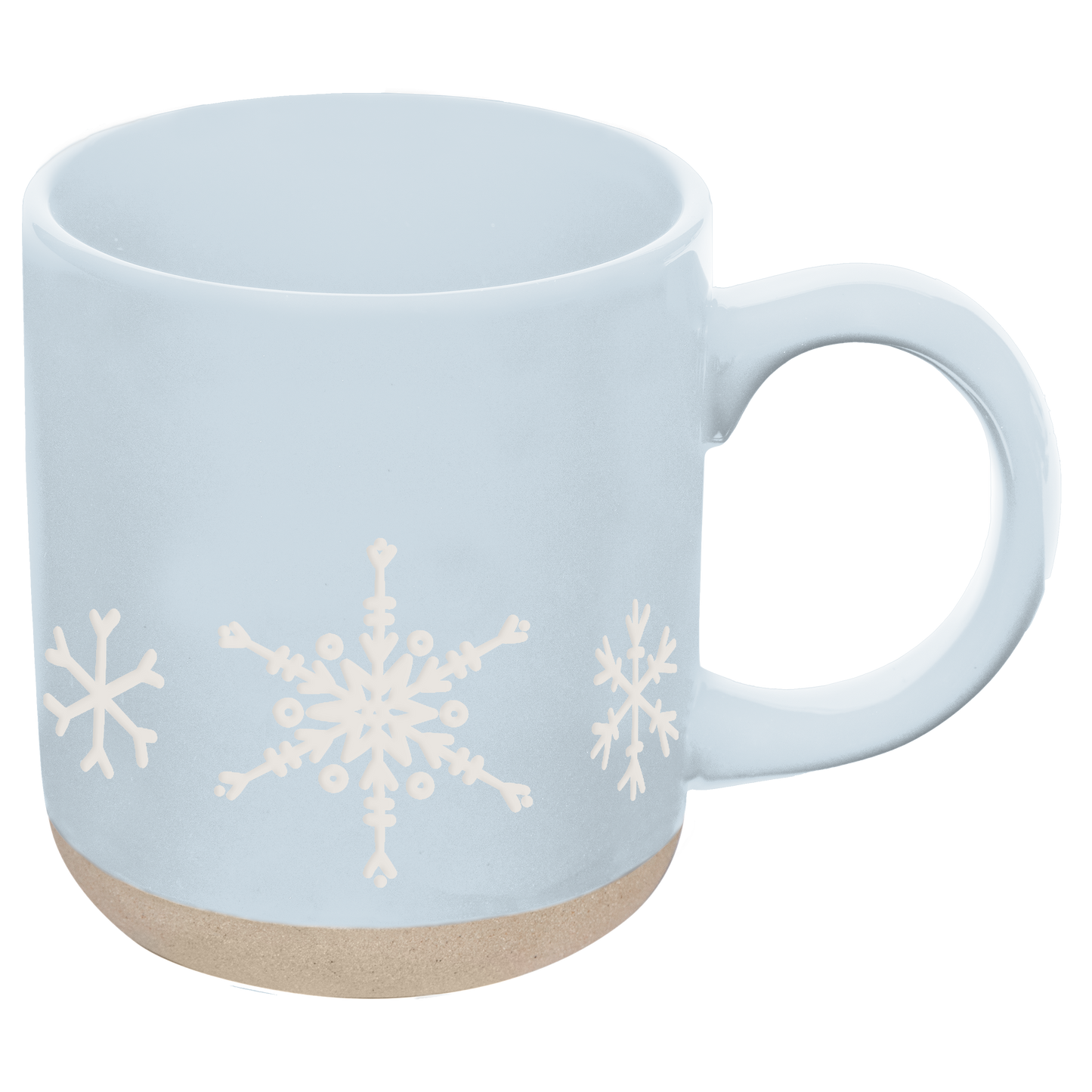Snowflakes Stoneware Coffee Mug - Christmas Decor