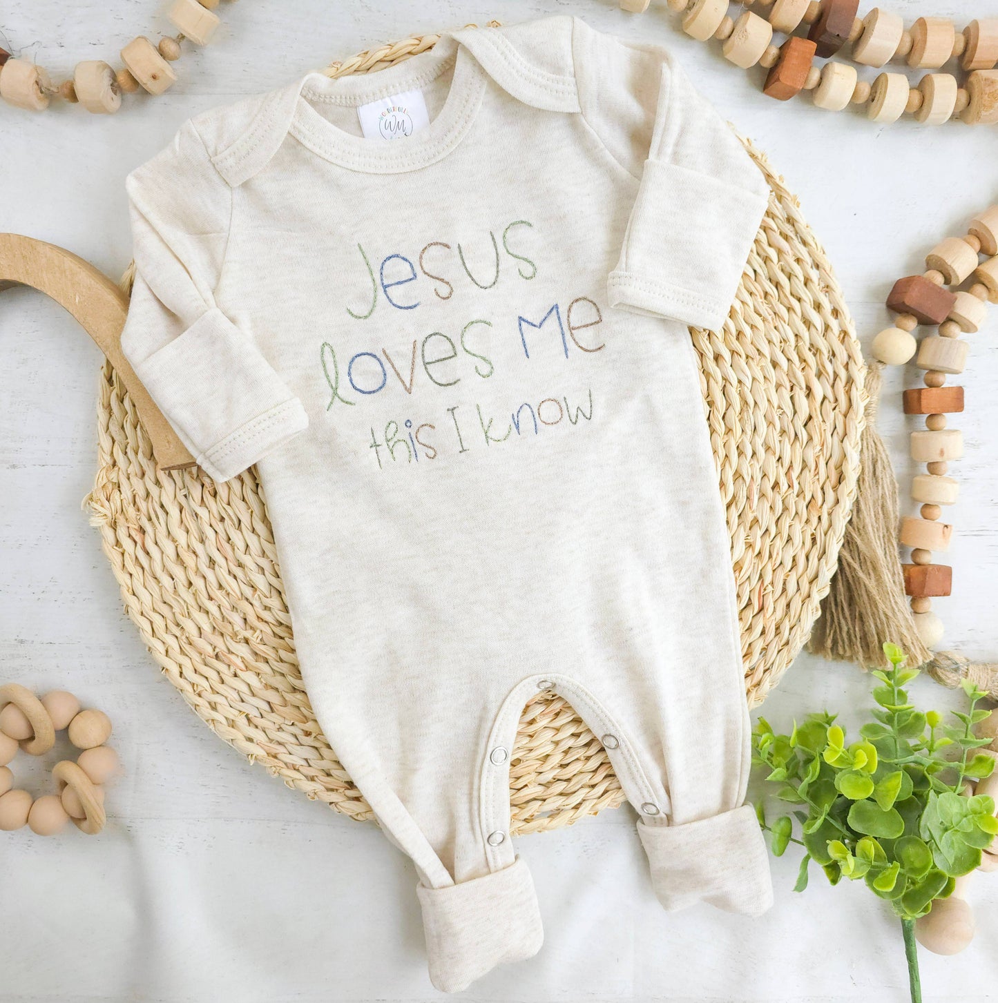 Jesus Loves Me Baby Boy Romper
