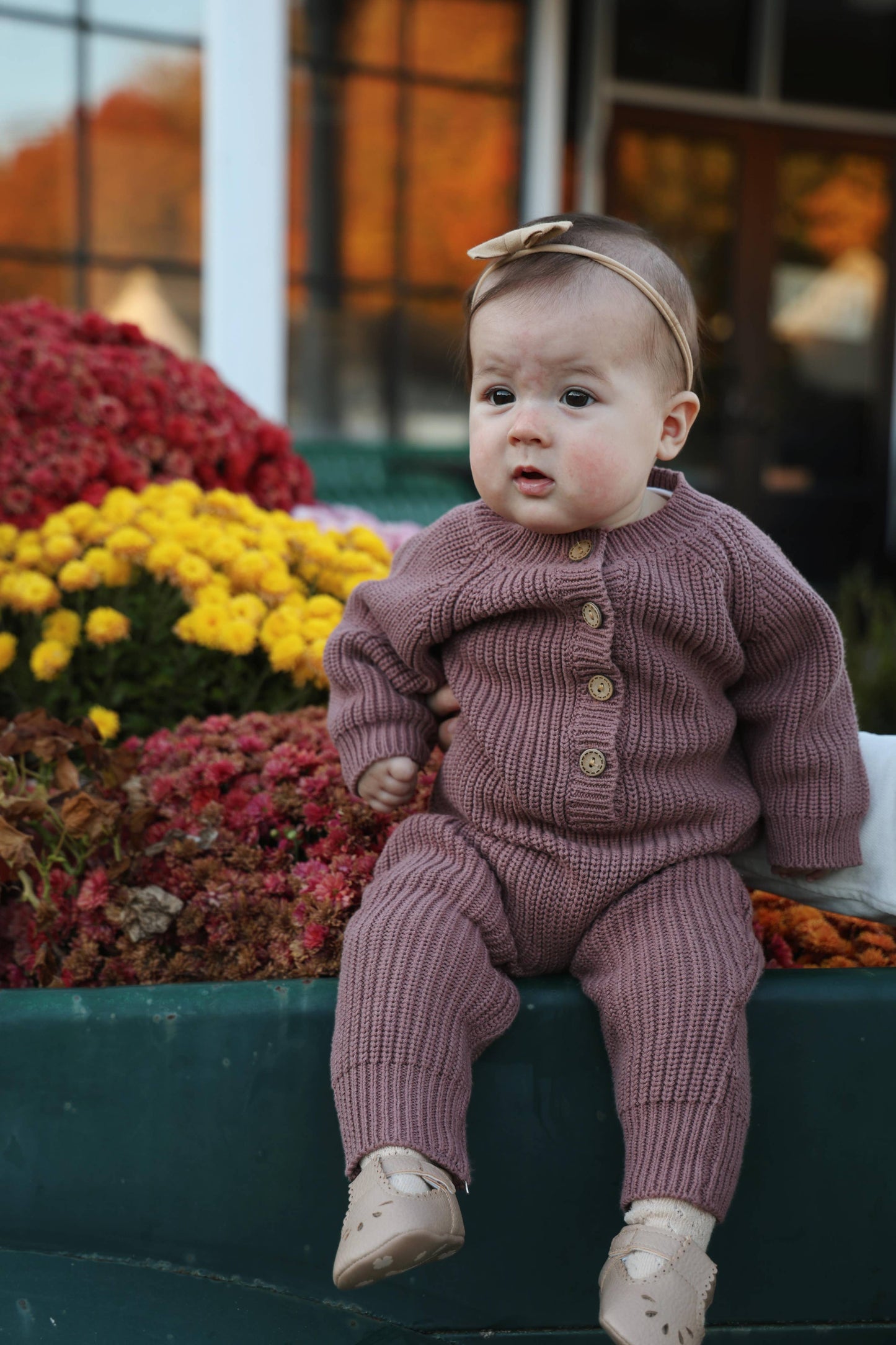 Plum Harper Jumper buttoned legs