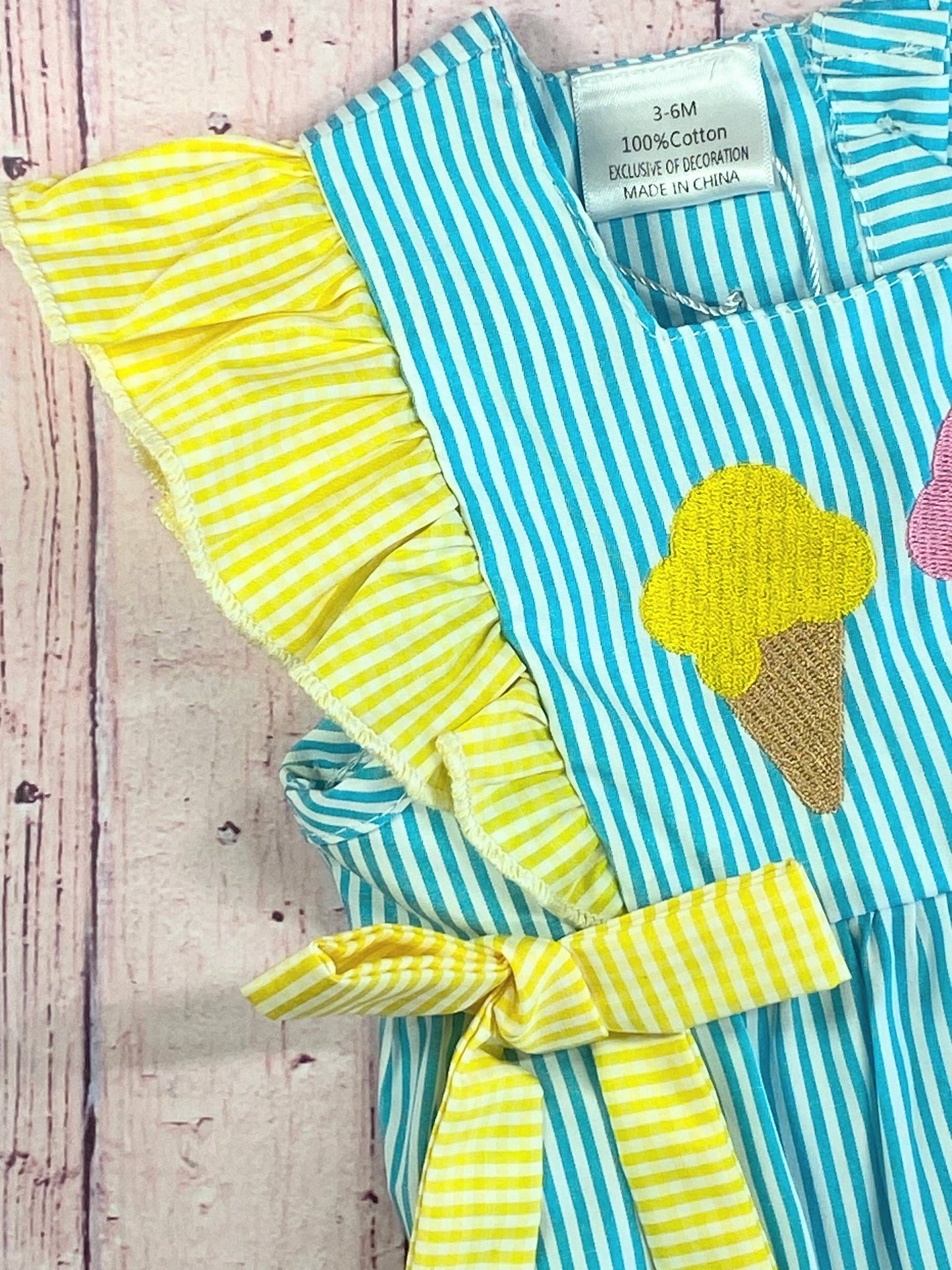 Ice Cream Ruffles & Bows Shorts Set