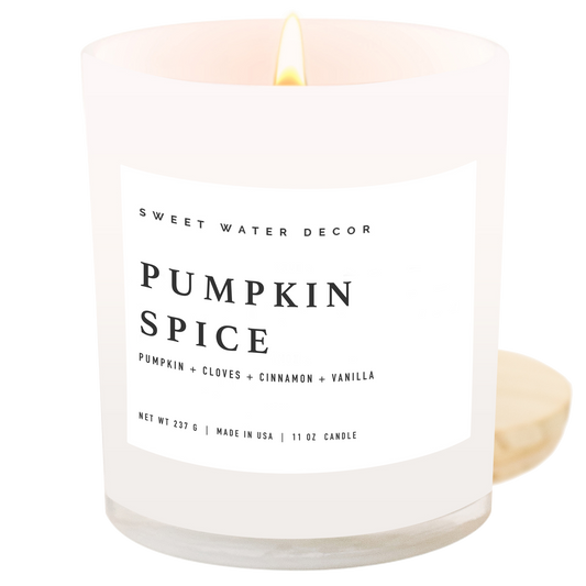 Pumpkin Spice 11 oz Soy Candle - Fall Decor & Gifts
