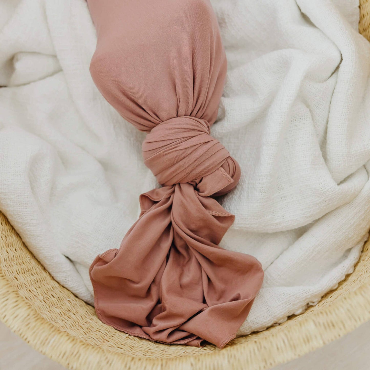 Knit Swaddle Blanket - Pecan