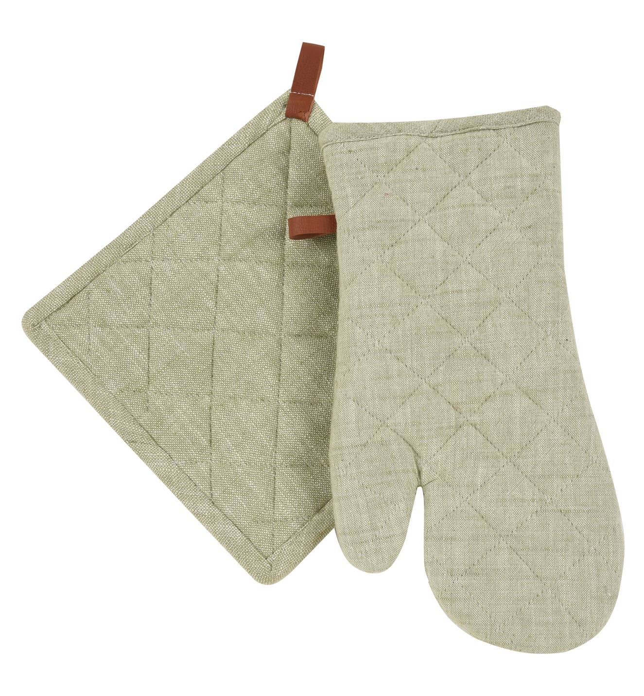 Chambray Oven Mitt & Pot Holder Set