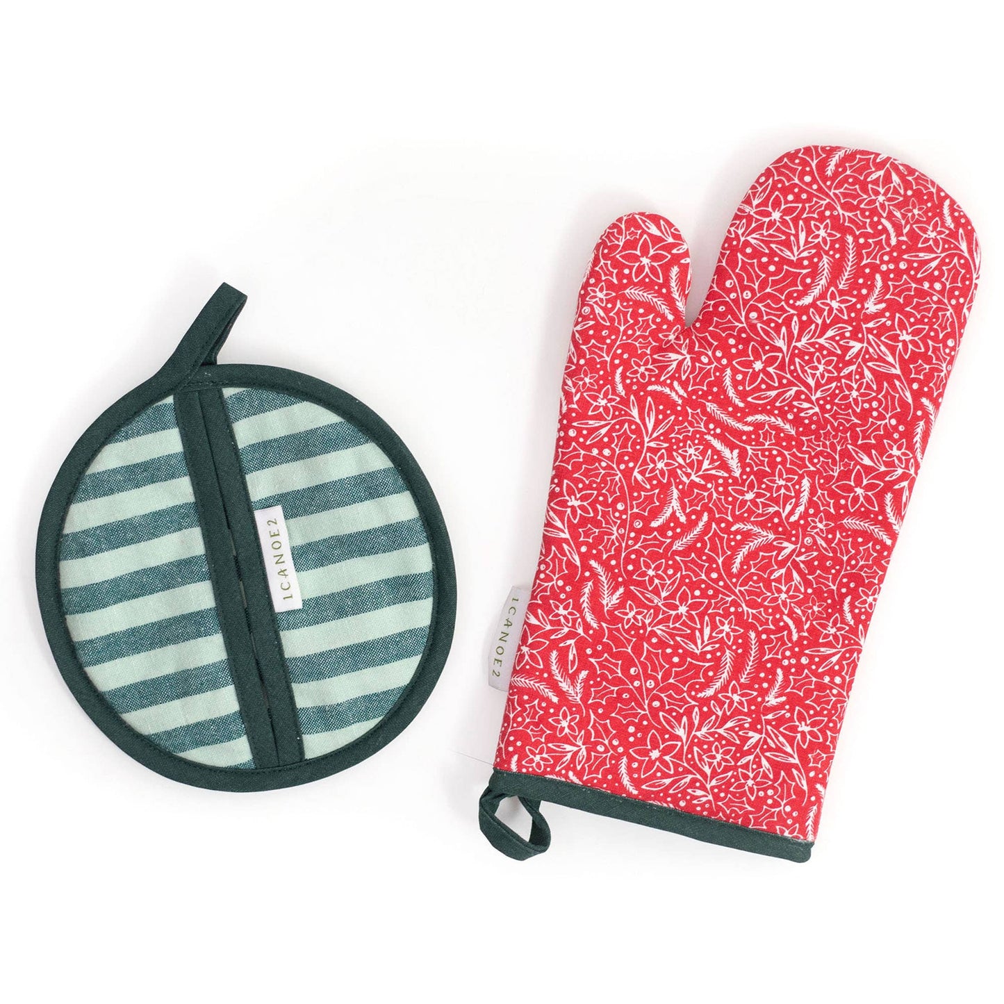Christmas Floral Pot Holder Set
