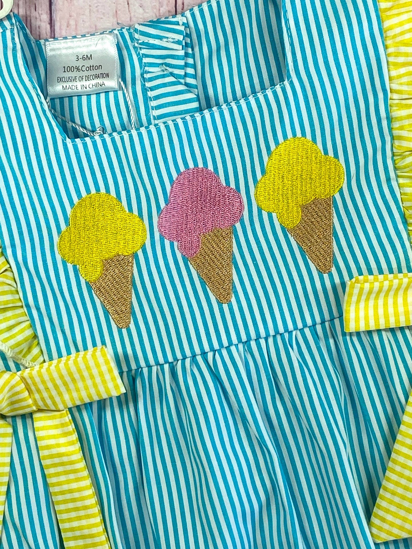 Ice Cream Ruffles & Bows Shorts Set