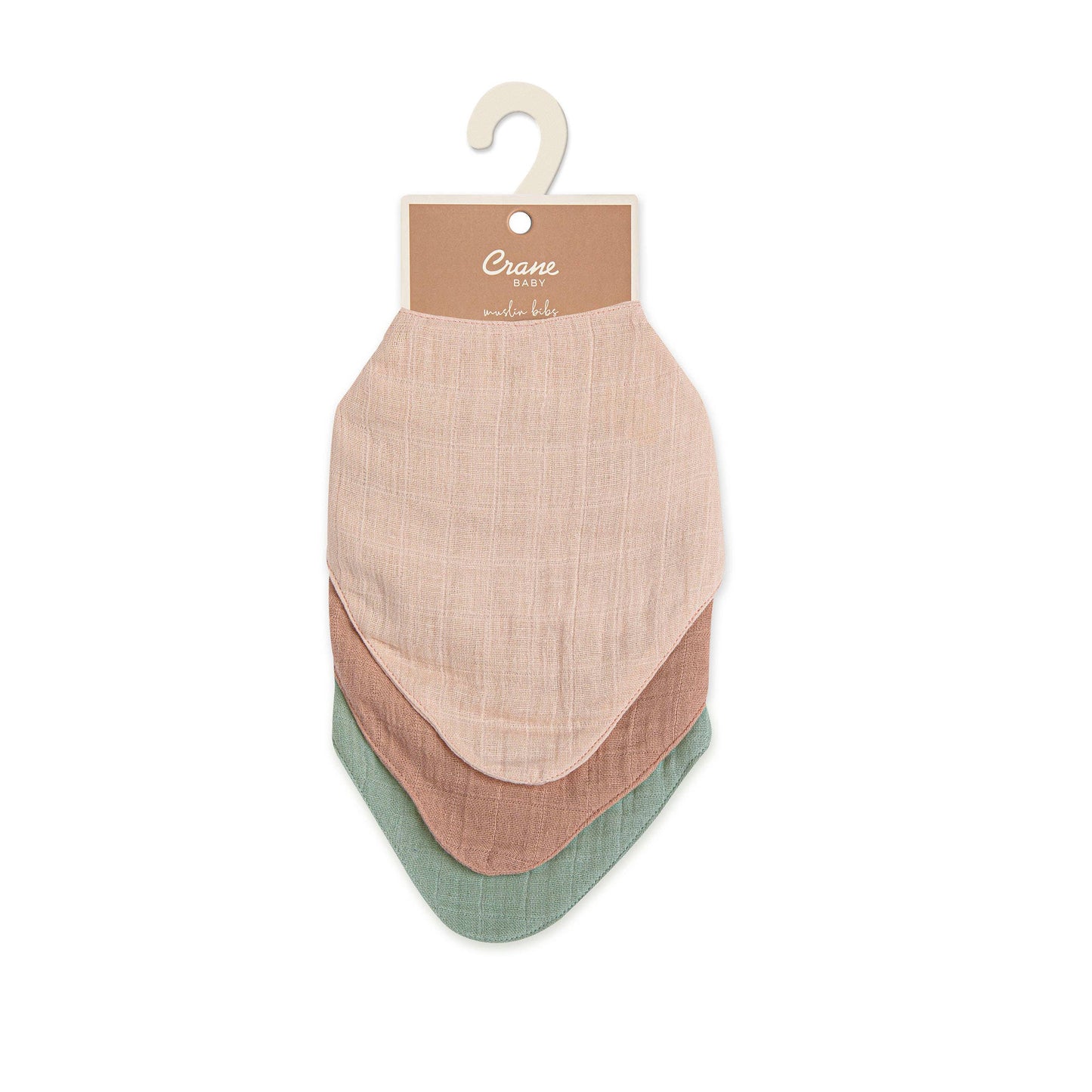 Muslin 3-Pc. Bib Set - Rose
