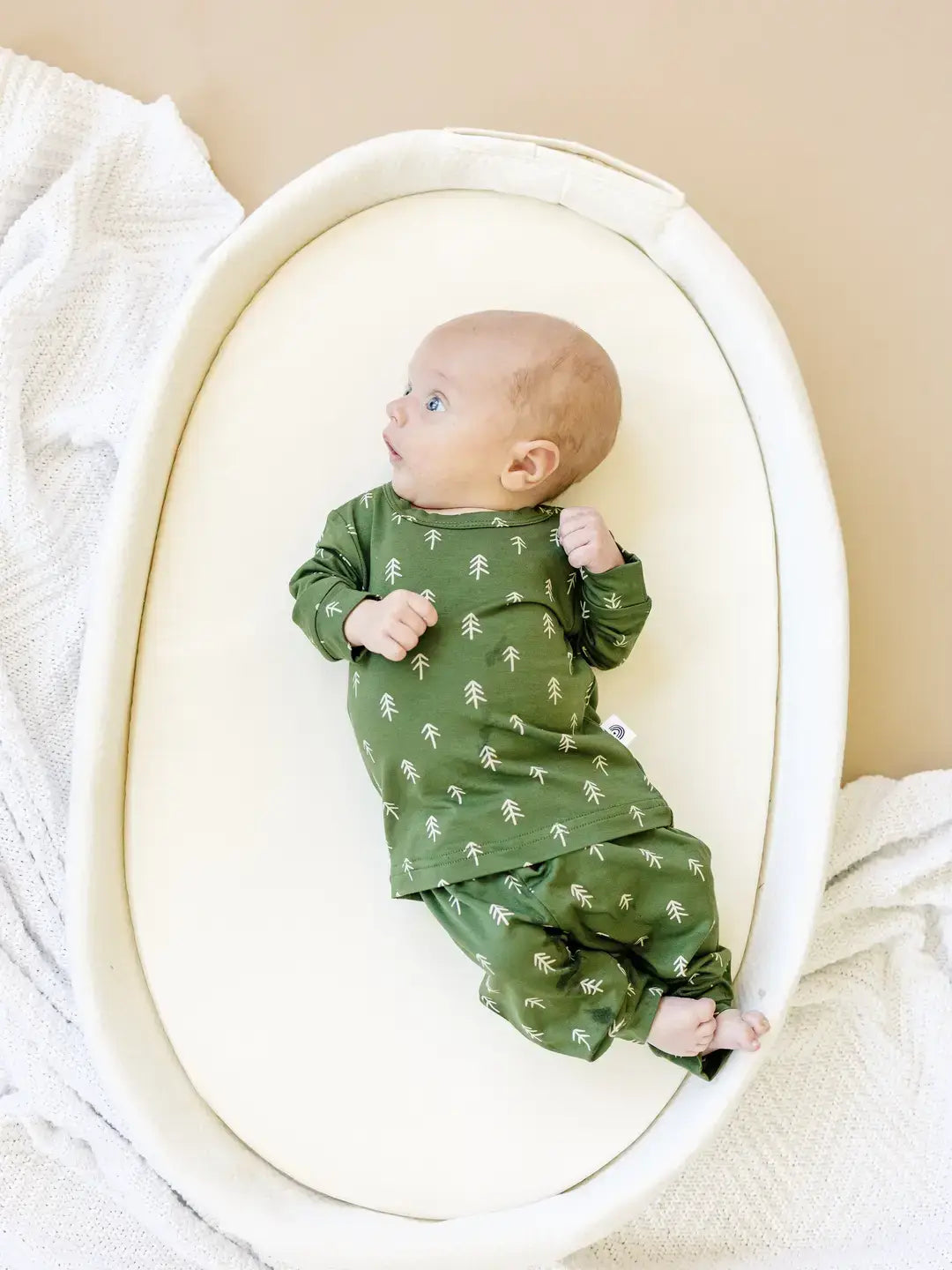 Christmas Tree 2pc Toddler Kids Green Bamboo Pajamas PJs