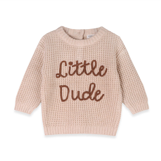 Little Dude Embroidered Pullover (Organic)