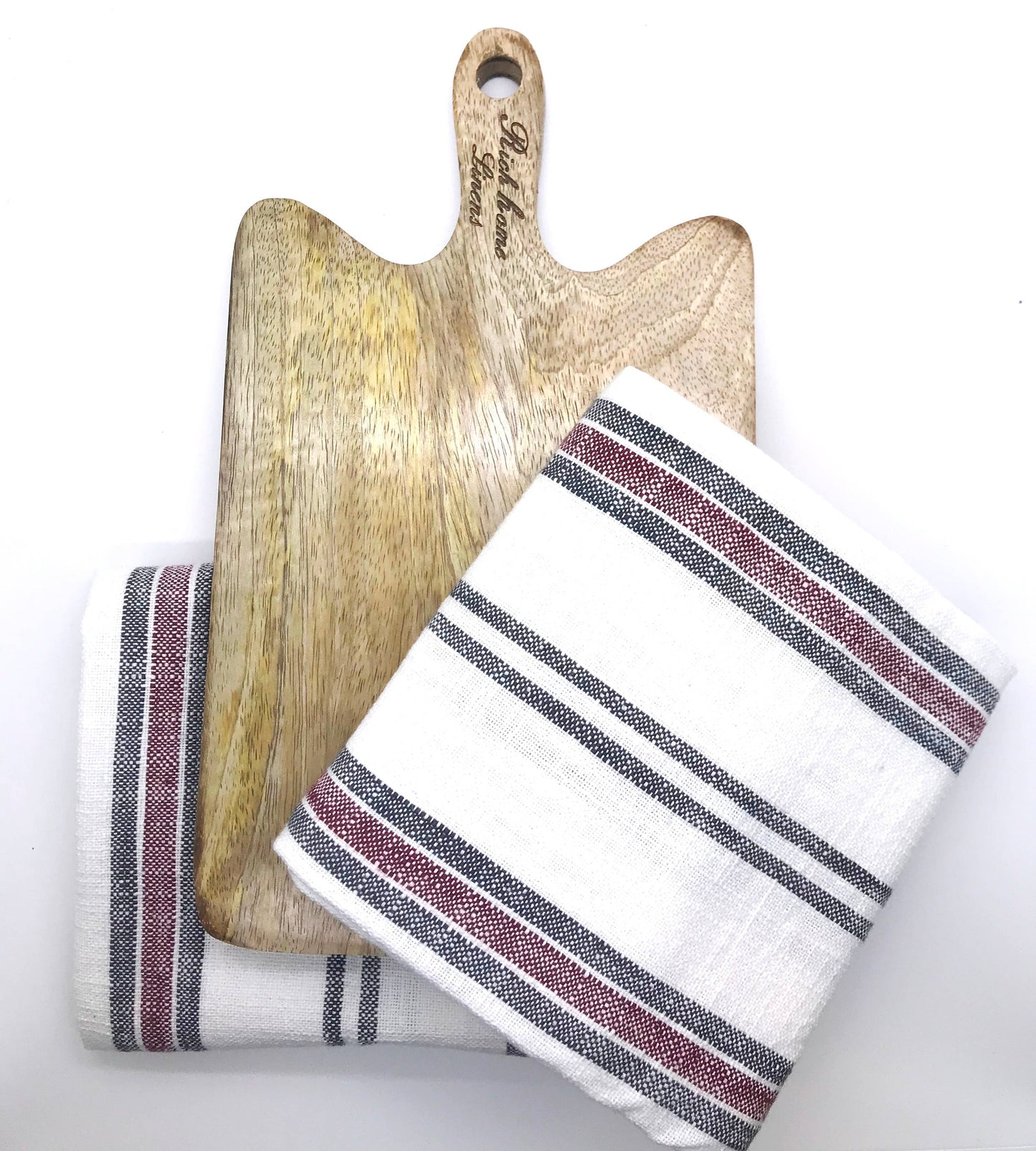Gift pack - Set of 2 Kitchen Towels + Wooden Chopping Board