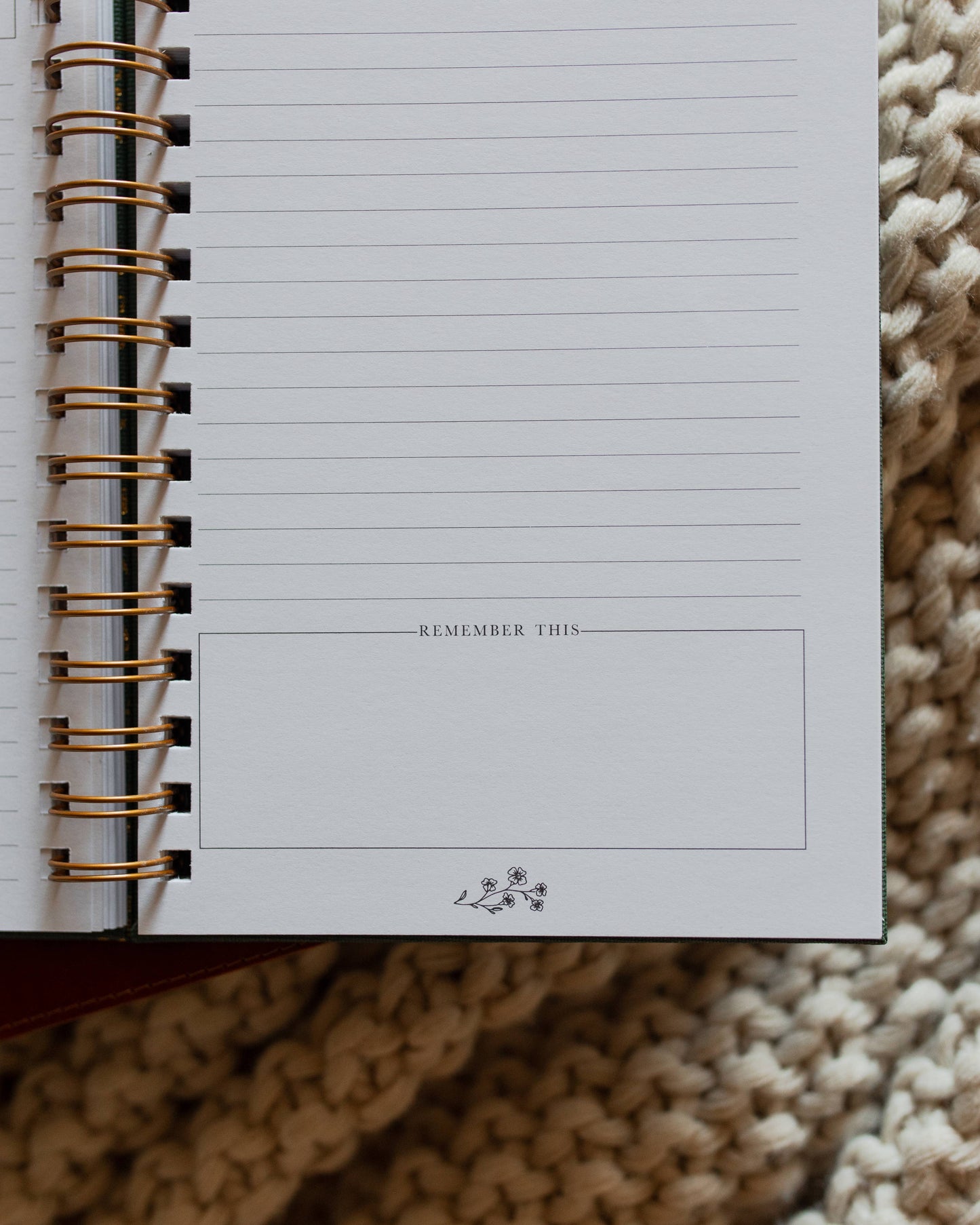 Sermon Notes Journal Green Floral