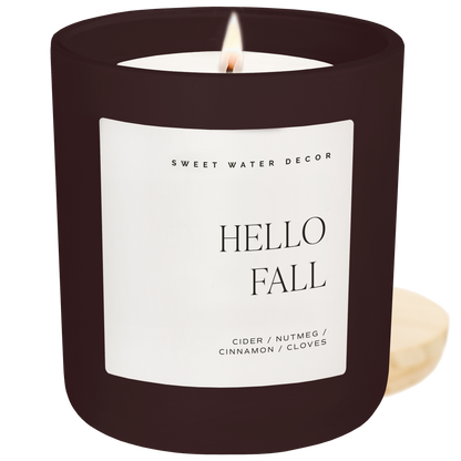*NEW* Hello Fall 15 oz Candle, Matte Jar - Fall Decor