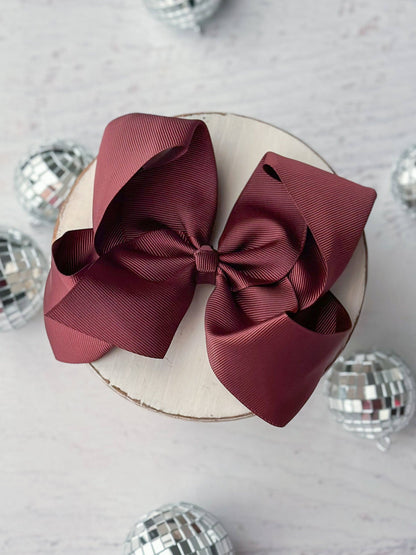 Oversize Grosgrain Hair Bow - Alligator Clip - 5.5"