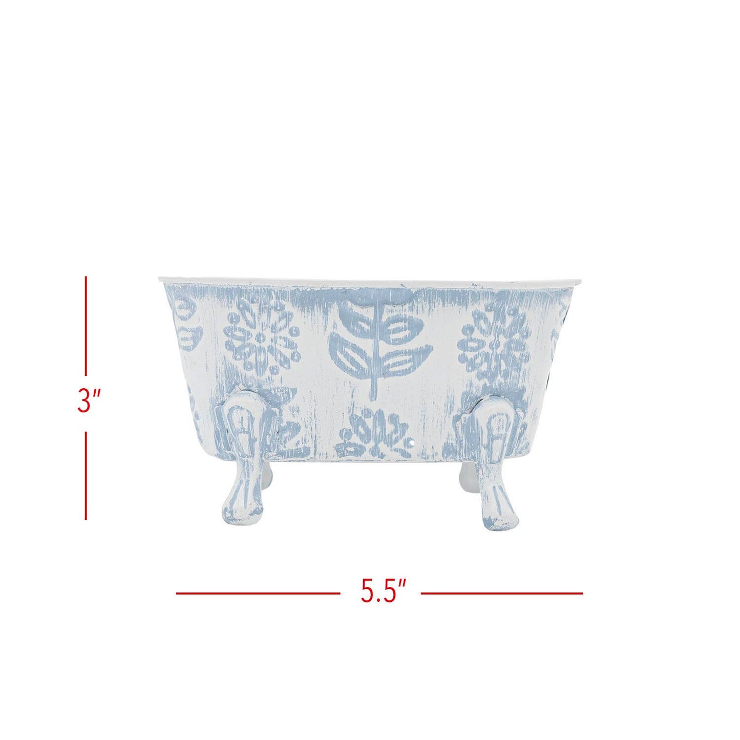 Claire Floral Blue Bathtub Soap Dish