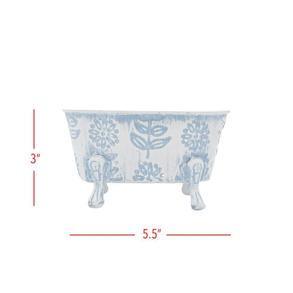 Claire Floral Blue Bathtub Soap Dish