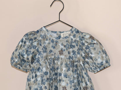 Forget-Me-Not Floral Dress w/ Puff Sleeves & BLOOMERS |