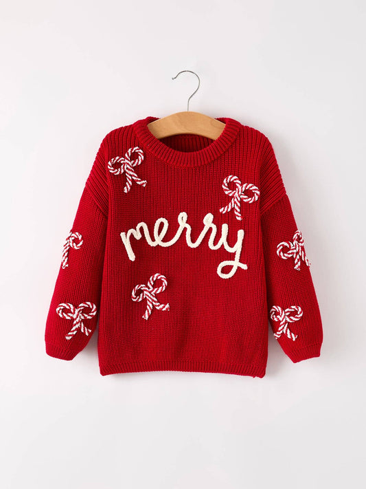 Merry Christmas Red Pullover Sweater