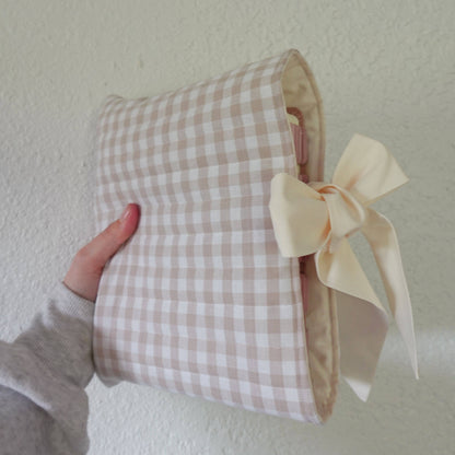 Milk & Honey Bible Sleeve – Tan & White Handmade Bible Cover