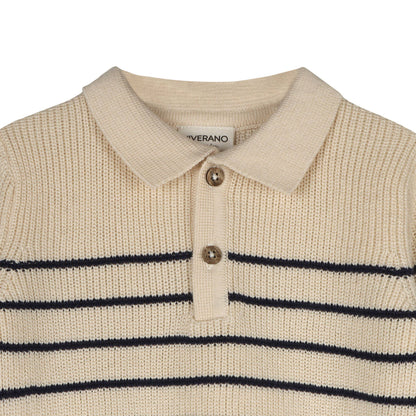 Classic Stripe Polo Sweater Set