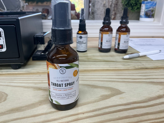 Throat Spray -Olive Leaf + Raw Honey